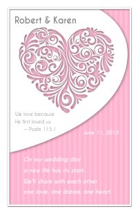 Wedding Program Cover Template 6D - Version 2